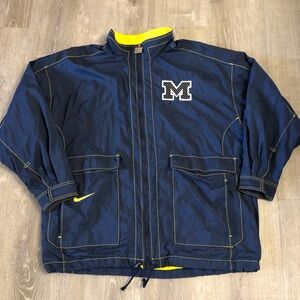 Vintage Nike Team Sports University of Michigan Wolverines Windbreaker XL 90s
